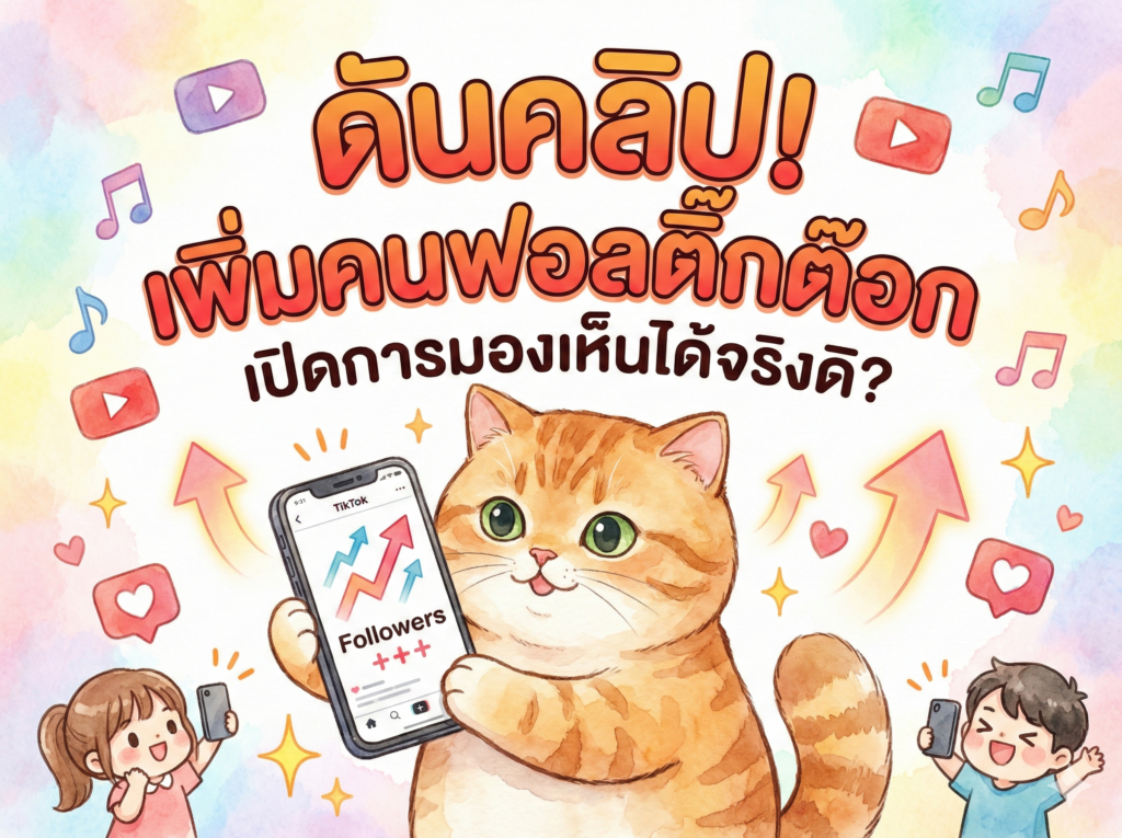 ดันคลิป! เพิ่มคนฟอลติ๊กต๊อก เปิดการมองเห็นได้จริงดิ? ประหยัดเวลาทำธุรกิจ เริ่มต้นอย่างมั่นคงด้วยการสร้างความน่าเชื่อถือทุกแพลตฟอร์ม