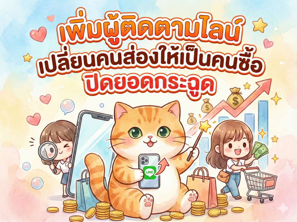 เพิ่มผู้ติดตามไลน์ เปลี่ยนคนส่องให้เป็นคนซื้อ ปิดยอดกระฉูด