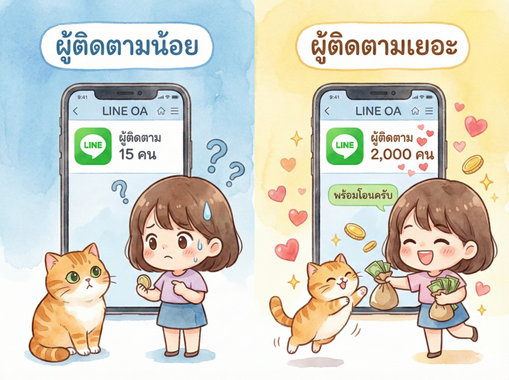 ตัวเลขผู้ติดตามมีผลต่อการตัดสินใจ เพิ่มผู้ติดตามไลน์ ช่วย เปลี่ยนคนส่องเป็นคนซื้อ ได้ทันที