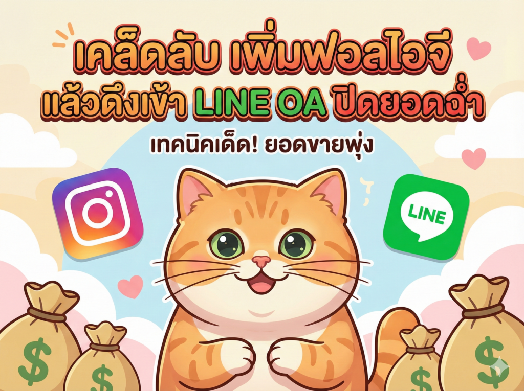 เคล็ดลับ เพิ่มฟอลไอจี แล้วดึงเข้า LINE OA ปิดยอดกระฉูด