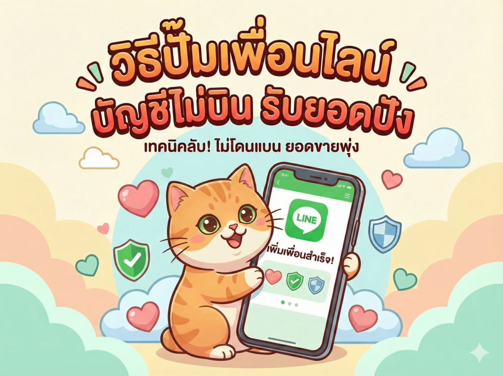 วิธีปั้มเพื่อนไลน์ ให้ปลอดภัย 100% บัญชีไม่บิน รับยอดปัง