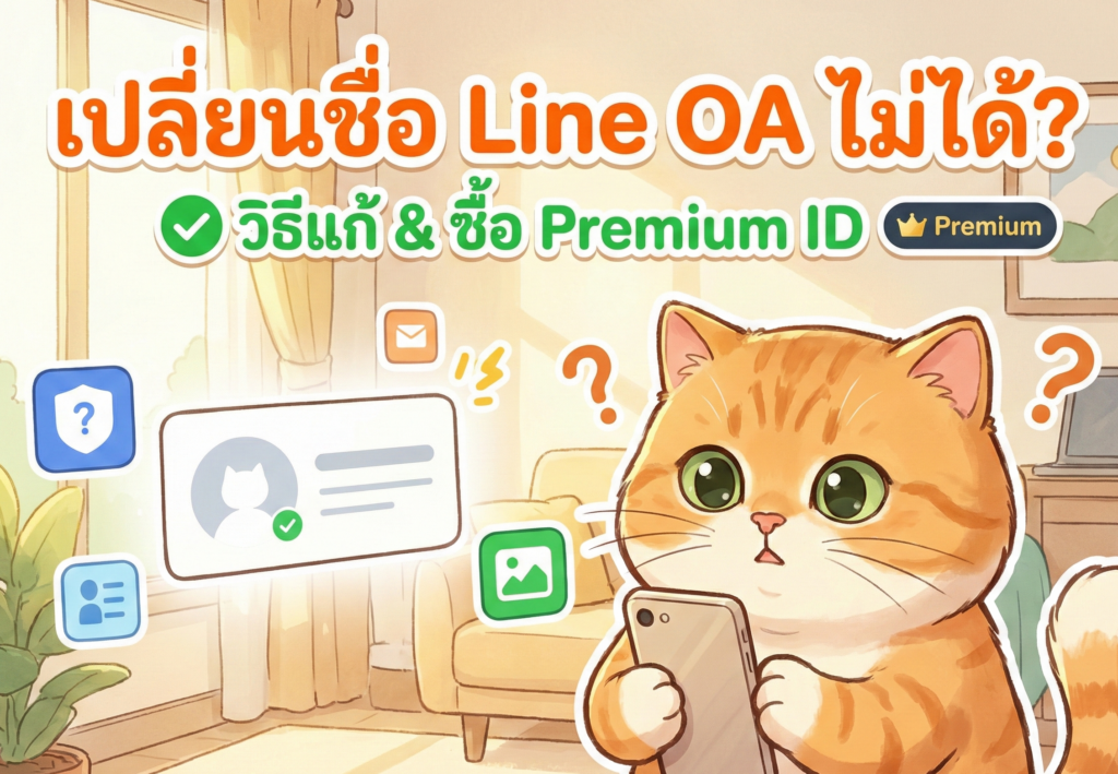 เปลี่ยนชื่อ Line OA ไม่ได้? วิธีแก้ & ซื้อ Premium ID