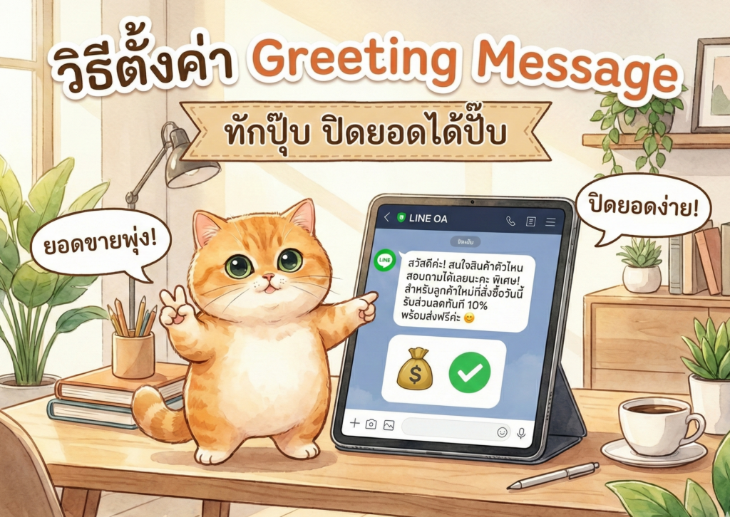 วิธี ตั้งค่า Greeting Message ทักปุ๊บ ปิดยอดได้ปั๊บ (ฉบับมือใหม่)