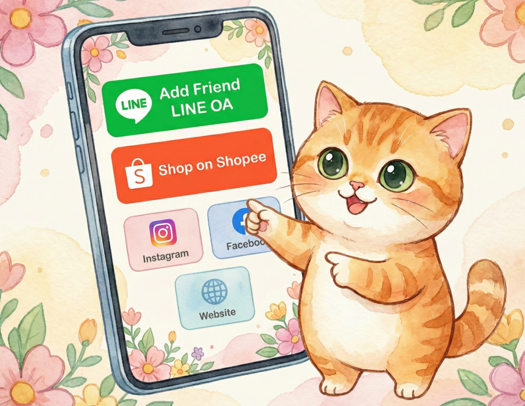 การใช้เครื่องมือ รวมลิงก์ เพื่อจัดระเบียบช่องทางติดต่อให้ลูกค้ากดง่ายขึ้น