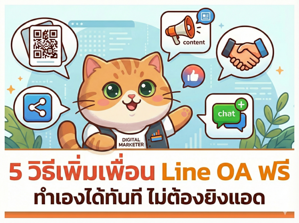 5 วิธีเพิ่มเพื่อน Line OA ฟรี ทำเองได้ทันที ไม่ต้องยิงแอด