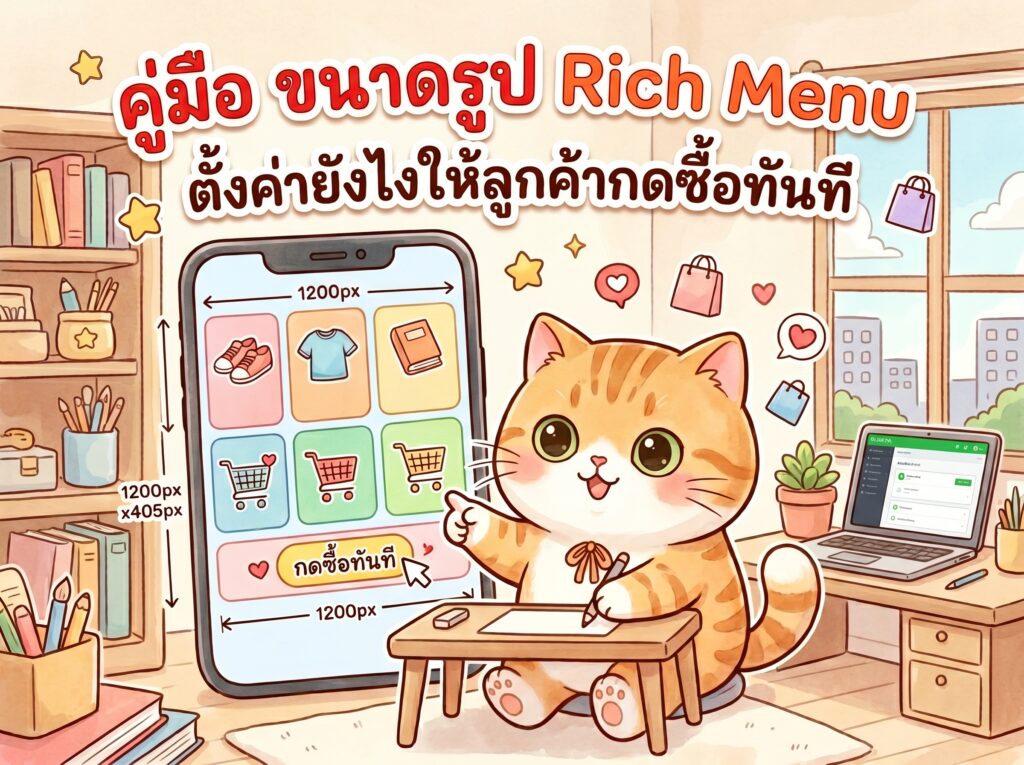 คู่มือ ขนาดรูป Rich Menu ตั้งค่ายังไงให้ลูกค้ากดซื้อทันที