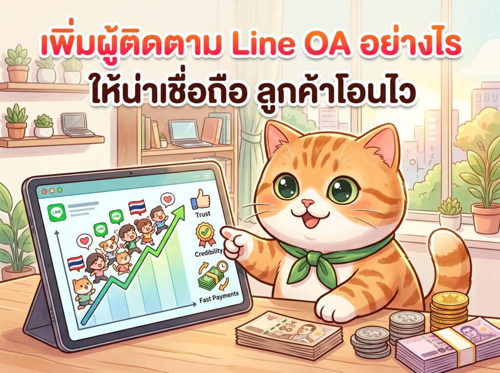 เพิ่มผู้ติดตาม Line OA อย่างไร ให้น่าเชื่อถือ ลูกค้าโอนไว
