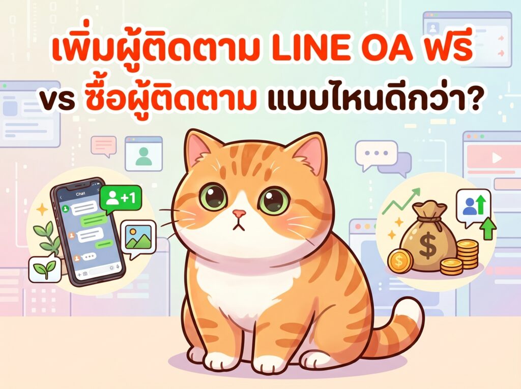 เพิ่มผู้ติดตาม LINE OA ฟรี vs ซื้อผู้ติดตาม แบบไหนดีกว่า?