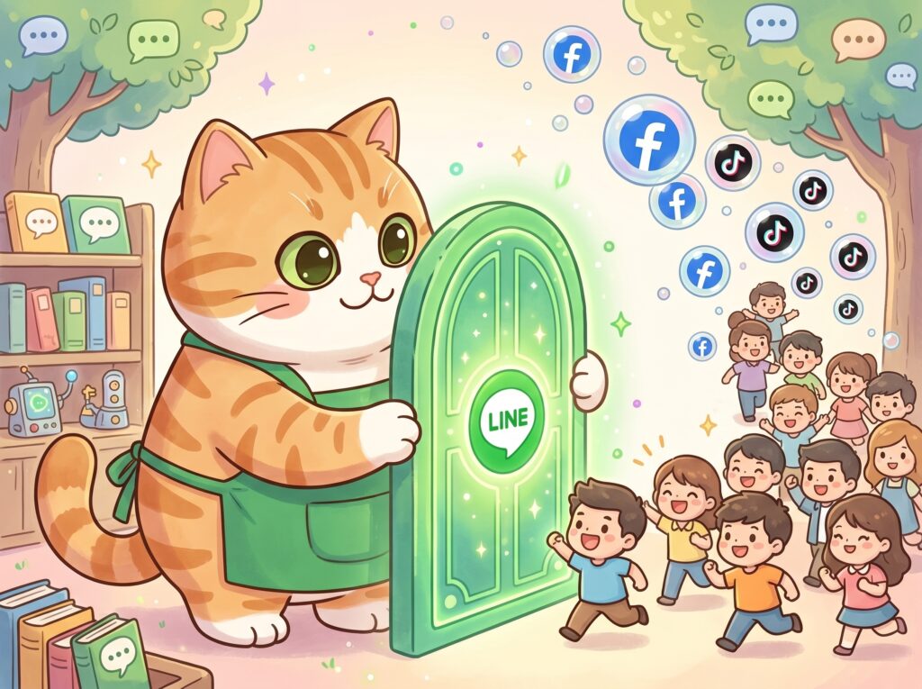 แปะลิงก์เชิญชวน (Line Add Friend Link)