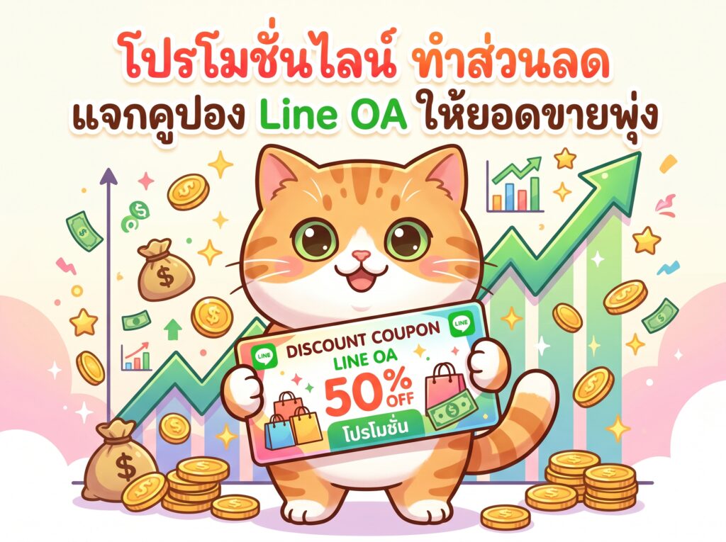 โปรโมชั่นไลน์ ทำส่วนลด แจกคูปอง Line OA ยอดขายพุ่ง โปรโมชั่นไลน์ ทำส่วนลด แจกคูปอง Line OA ให้ยอดขายพุ่ง