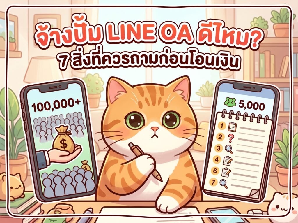 จ้างปั้ม LINE OA ดีไหม? 7 สิ่งที่ควรถามก่อนโอนเงิน